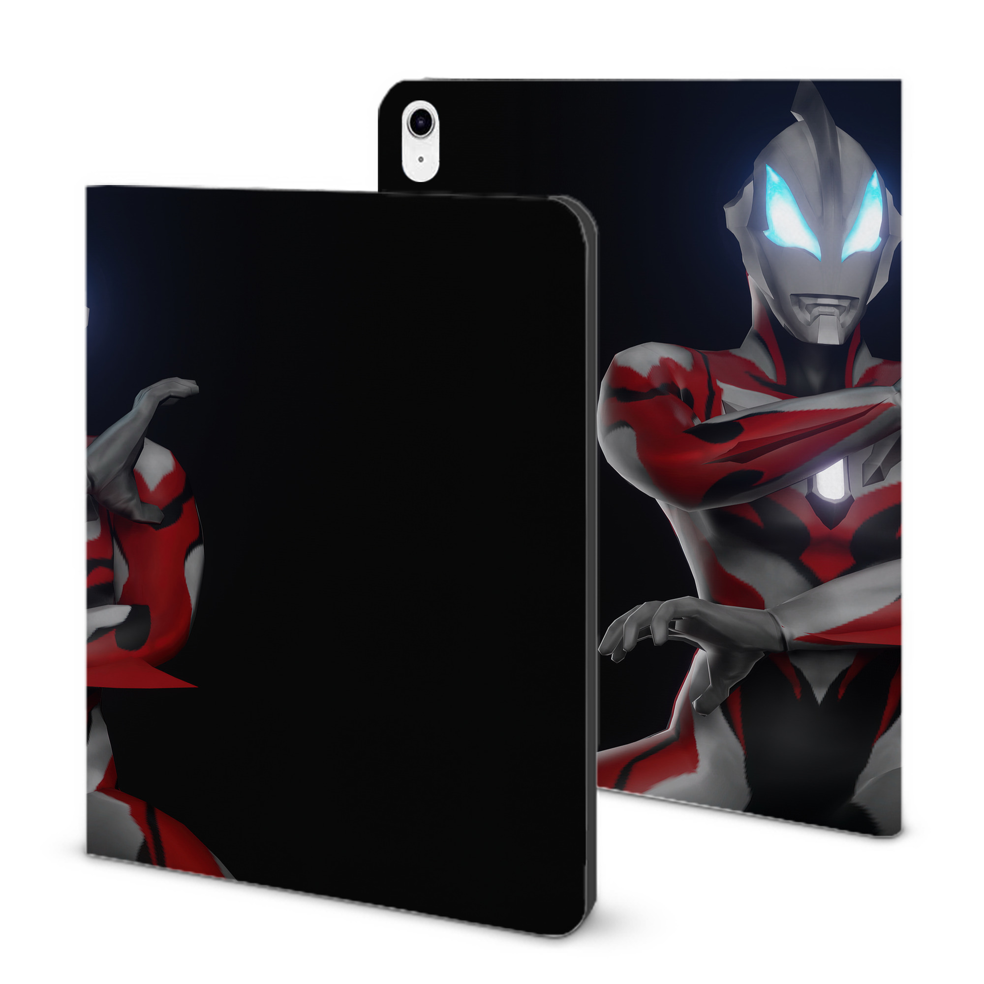 （画像用） ウルトラマン Ultraman IPad ケース ブック型 PUレザー TPU 耐衝撃 軽量 薄型 ペン収納なし 全面保護 IPad 各モデル対応